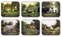 Jason Coasters In English Cottage Gardens 6 Pc